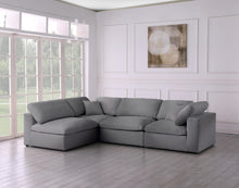 Load image into Gallery viewer, Serene Grey Linen Fabric Deluxe Cloud Modular Sectional