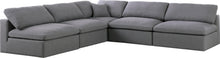 Load image into Gallery viewer, Serene Grey Linen Fabric Deluxe Cloud Modular Sectional