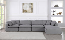 Load image into Gallery viewer, Serene Grey Linen Fabric Deluxe Cloud Modular Sectional
