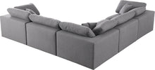 Load image into Gallery viewer, Serene Grey Linen Fabric Deluxe Cloud Modular Sectional