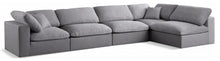 Load image into Gallery viewer, Serene Grey Linen Fabric Deluxe Cloud Modular Sectional