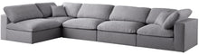 Load image into Gallery viewer, Serene Grey Linen Fabric Deluxe Cloud Modular Sectional