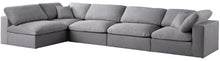 Load image into Gallery viewer, Serene Grey Linen Fabric Deluxe Cloud Modular Sectional