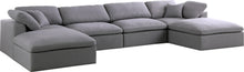 Load image into Gallery viewer, Serene Grey Linen Fabric Deluxe Cloud Modular Sectional
