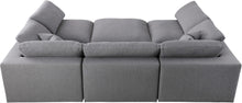 Load image into Gallery viewer, Serene Grey Linen Fabric Deluxe Cloud Modular Sectional