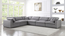 Load image into Gallery viewer, Serene Grey Linen Fabric Deluxe Cloud Modular Sectional