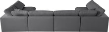 Load image into Gallery viewer, Serene Grey Linen Fabric Deluxe Cloud Modular Sectional