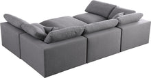 Load image into Gallery viewer, Serene Grey Linen Fabric Deluxe Cloud Modular Sectional