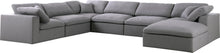 Load image into Gallery viewer, Serene Grey Linen Fabric Deluxe Cloud Modular Sectional