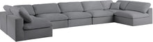 Load image into Gallery viewer, Serene Grey Linen Fabric Deluxe Cloud Modular Sectional