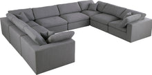 Load image into Gallery viewer, Serene Grey Linen Fabric Deluxe Cloud Modular Sectional