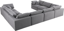 Load image into Gallery viewer, Serene Grey Linen Fabric Deluxe Cloud Modular Sectional