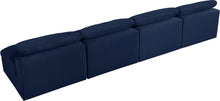Load image into Gallery viewer, Serene Navy Linen Fabric Deluxe Cloud Modular Armless Sofa