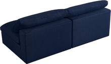 Load image into Gallery viewer, Serene Navy Linen Fabric Deluxe Cloud Modular Armless Sofa