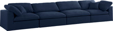 Load image into Gallery viewer, Serene Navy Linen Fabric Deluxe Cloud Modular Sofa