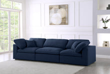 Load image into Gallery viewer, Serene Navy Linen Fabric Deluxe Cloud Modular Sofa