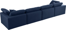 Load image into Gallery viewer, Serene Navy Linen Fabric Deluxe Cloud Modular Sofa