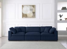 Load image into Gallery viewer, Serene Navy Linen Fabric Deluxe Cloud Modular Sofa