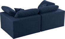 Load image into Gallery viewer, Serene Navy Linen Fabric Deluxe Cloud Modular Sofa