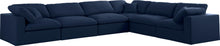 Load image into Gallery viewer, Serene Navy Linen Fabric Deluxe Cloud Modular Sectional