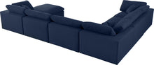 Load image into Gallery viewer, Serene Navy Linen Fabric Deluxe Cloud Modular Sectional