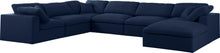 Load image into Gallery viewer, Serene Navy Linen Fabric Deluxe Cloud Modular Sectional