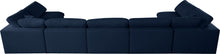 Load image into Gallery viewer, Serene Navy Linen Fabric Deluxe Cloud Modular Sectional