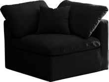 Load image into Gallery viewer, Plush Black Velvet Standard Cloud Modular Corner Chair