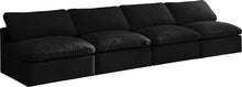 Load image into Gallery viewer, Plush Black Velvet Standard Cloud Modular Sofa