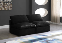 Load image into Gallery viewer, Plush Black Velvet Standard Cloud Modular Sofa