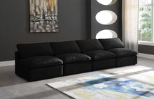 Load image into Gallery viewer, Plush Black Velvet Standard Cloud Modular Sofa