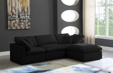 Load image into Gallery viewer, Plush Black Velvet Standard Cloud Modular Sectional