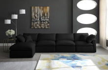 Load image into Gallery viewer, Plush Black Velvet Standard Cloud Modular Sectional