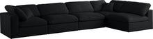 Load image into Gallery viewer, Plush Black Velvet Standard Cloud Modular Sectional