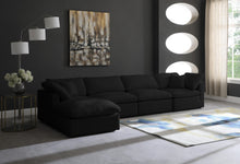 Load image into Gallery viewer, Plush Black Velvet Standard Cloud Modular Sectional