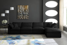 Load image into Gallery viewer, Plush Black Velvet Standard Cloud Modular Sectional
