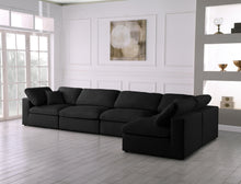 Load image into Gallery viewer, Plush Black Velvet Standard Cloud Modular Sectional