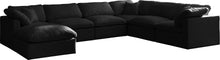 Load image into Gallery viewer, Plush Black Velvet Standard Cloud Modular Sectional