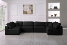 Load image into Gallery viewer, Plush Black Velvet Standard Cloud Modular Sectional