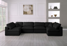 Load image into Gallery viewer, Plush Black Velvet Standard Cloud Modular Sectional