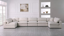 Load image into Gallery viewer, Serene Cream Linen Fabric Deluxe Cloud Modular Sectional