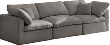 Load image into Gallery viewer, Plush Grey Velvet Standard Cloud Modular Sofa