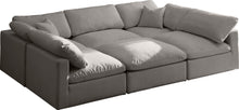 Load image into Gallery viewer, Plush Grey Velvet Standard Cloud Modular Sectional