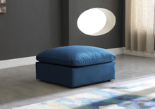 Load image into Gallery viewer, Plush Navy Velvet Standard Cloud Modular Ottoman