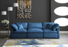 Load image into Gallery viewer, Plush Navy Velvet Standard Cloud Modular Sofa