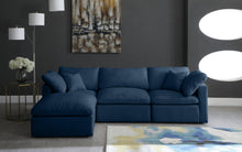 Load image into Gallery viewer, Plush Navy Velvet Standard Cloud Modular Sectional