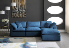 Load image into Gallery viewer, Plush Navy Velvet Standard Cloud Modular Sectional