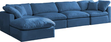 Load image into Gallery viewer, Plush Navy Velvet Standard Cloud Modular Sectional