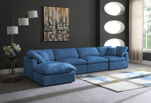 Load image into Gallery viewer, Plush Navy Velvet Standard Cloud Modular Sectional