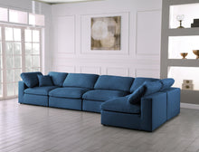 Load image into Gallery viewer, Plush Navy Velvet Standard Cloud Modular Sectional